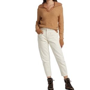 Veronica Beard Charlie Barrel Leg High Rise Jeans